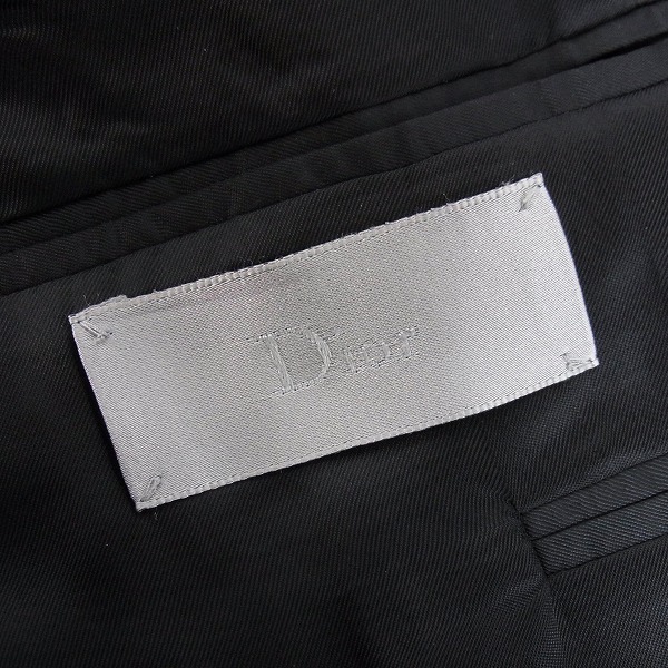 実際に弊社で買取させて頂いたDior HOMME/ディオールオム サテンピークドラペル/ウール テーラードジャケットの画像 2枚目