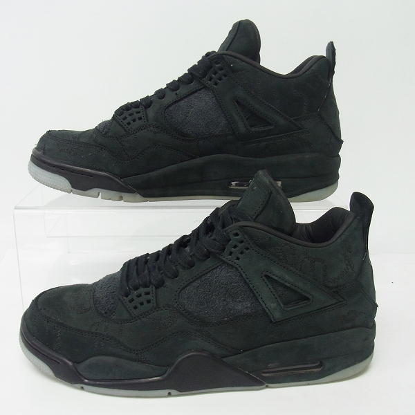 実際に弊社で買取させて頂いたNIKE/ナイキ×KAWAS/カウズ AIR JORDAN4/エアジョーダン4 ブラック 930155-001/28の画像 3枚目