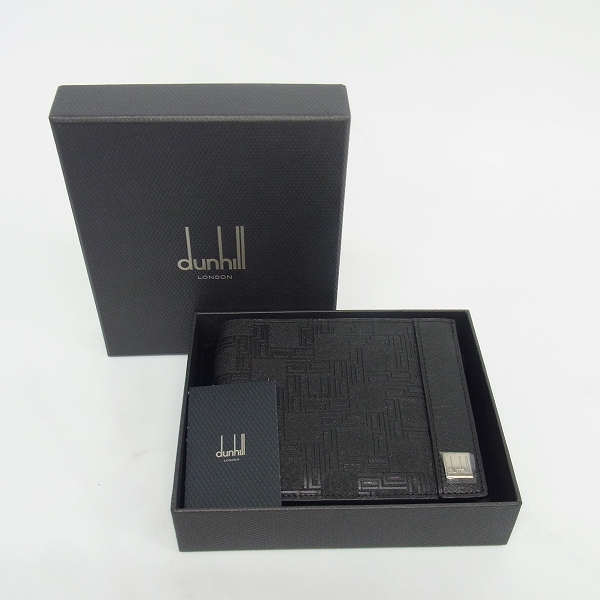 実際に弊社で買取させて頂いたdunhill/ダンヒル 型押し総柄 二つ折り財布の画像 6枚目