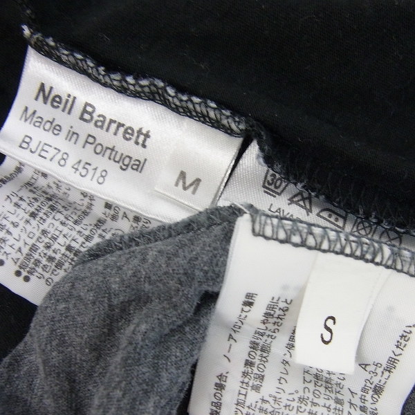 実際に弊社で買取させて頂いたNEIL BARRETT/ニールバレット カットソー 半袖/長袖シャツ/S/M 2点セットの画像 3枚目