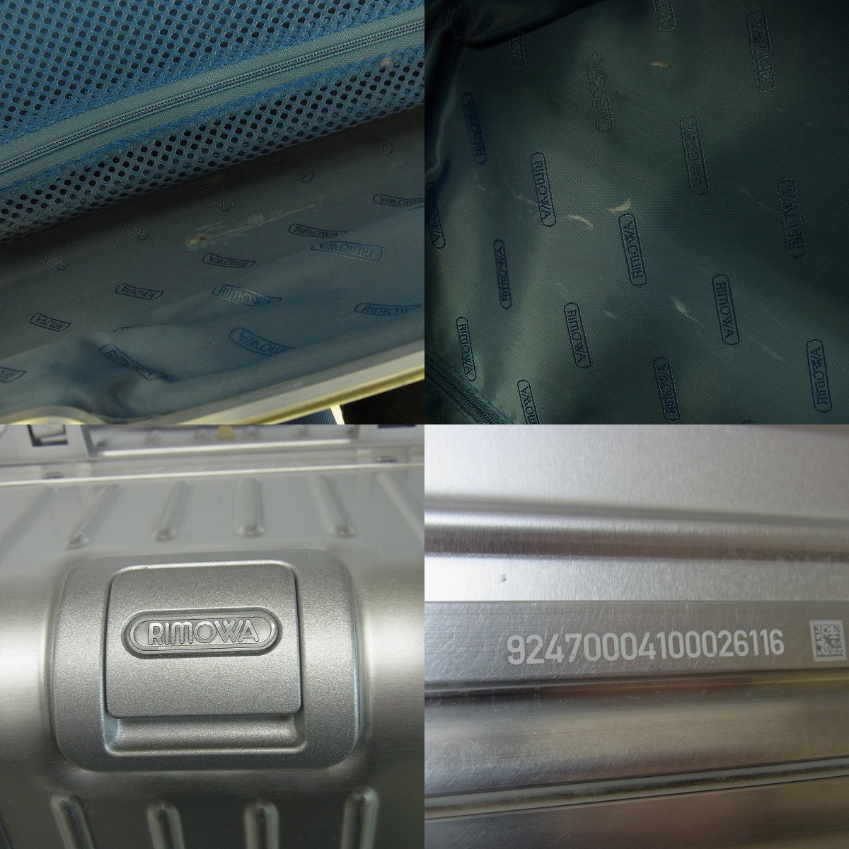 実際に弊社で買取させて頂いたRIMOWA/リモワ TOPAS TIANIUN/トパーズ チタニウム マルチホイール/4輪 924.70/82Lの画像 4枚目