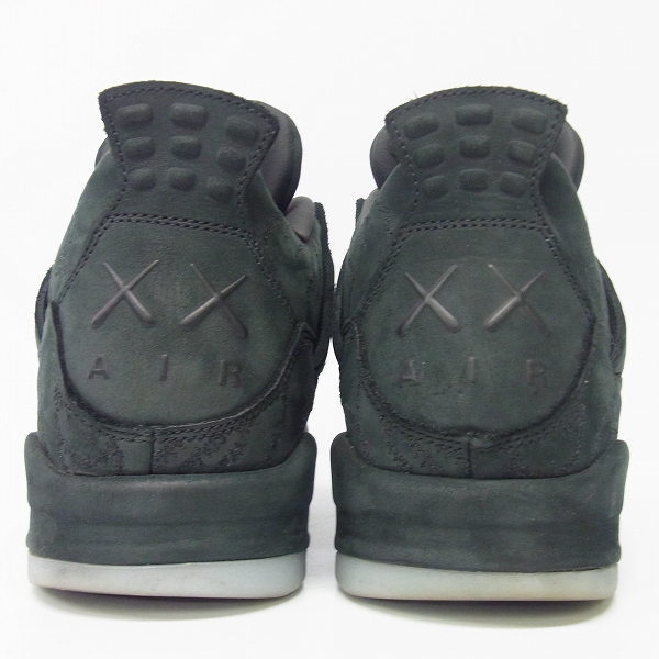 実際に弊社で買取させて頂いたNIKE/ナイキ×KAWAS/カウズ AIR JORDAN4/エアジョーダン4 ブラック 930155-001/28の画像 1枚目