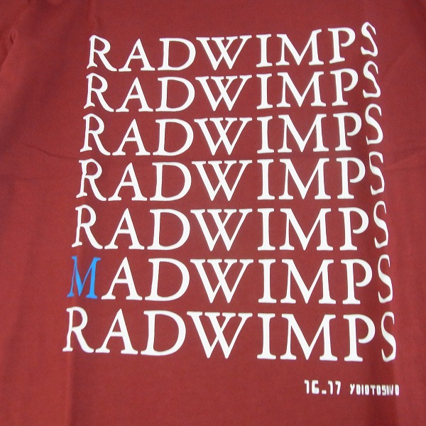 実際に弊社で買取させて頂いたRADWIMPS/ラッドウィンプス イルトコロニー/実況中継/16-17 YOIOTOSHIWO等 バンドTシャツ M/XL 4点セットの画像 6枚目