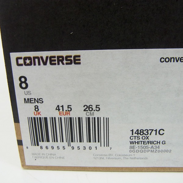 Fragment design x CONVERSEコンバース CONS CTS OX/148371C/26.5の