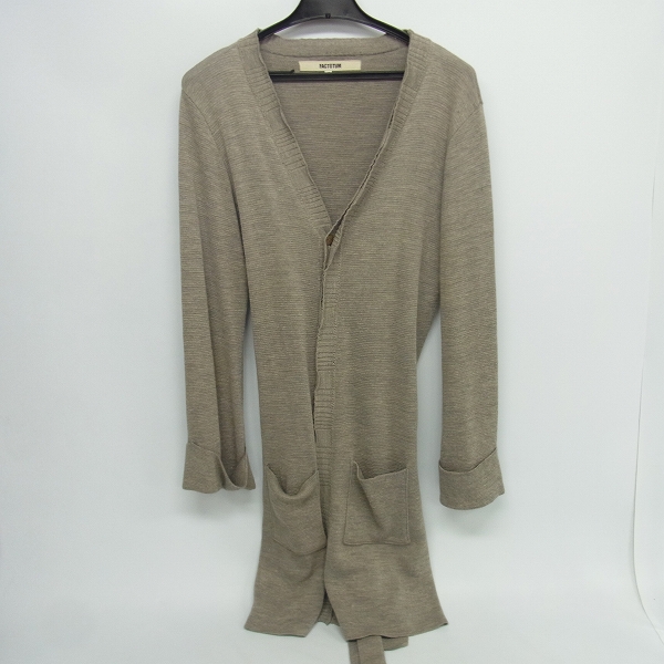 実際に弊社で買取させて頂いたFACTOTUM/ファクトタム リネン混 ロングカーディガン 0175410/48