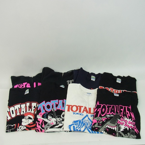 実際に弊社で買取させて頂いたTOTALFAT/トータルファット バンドTシャツ/パーカー 8点セット