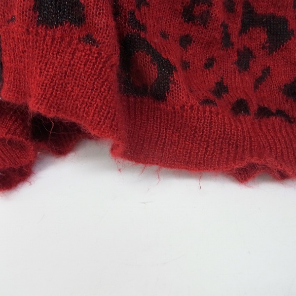 実際に弊社で買取させて頂いたRoen/ロエン レオパード柄 モヘヤニット ロングカーディガン/Mの画像 7枚目