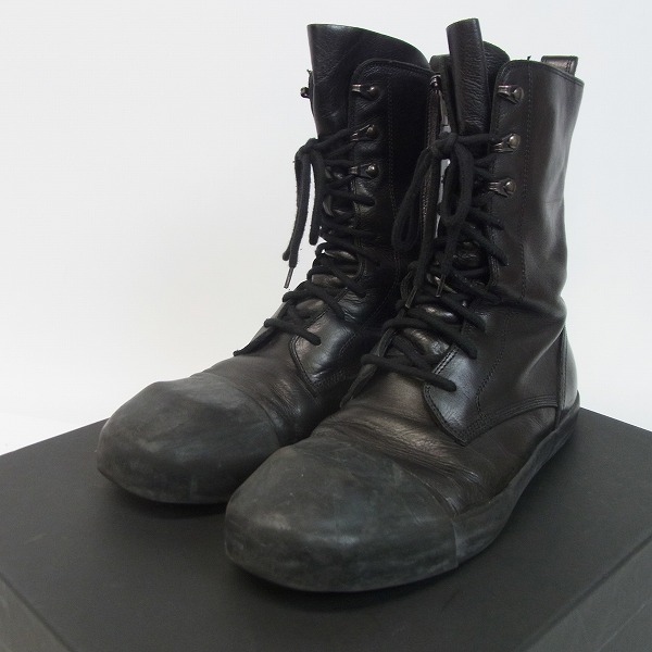 実際に弊社で買取させて頂いたANN DEMEULEMEESTER/アンドゥムルメステール サイドジップ/レースアップブーツ 41