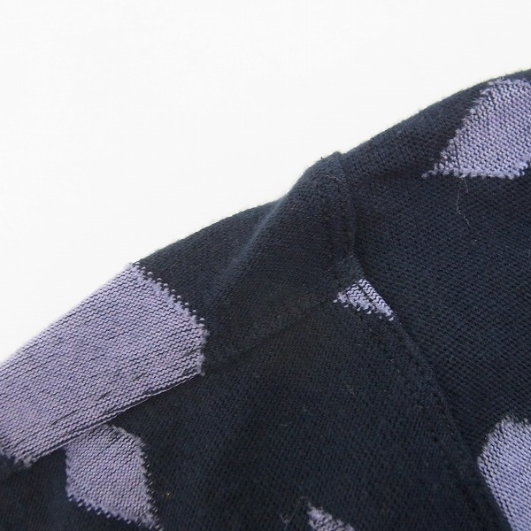 実際に弊社で買取させて頂いたGIORGIO ARMANI/ジョルジオアルマーニ BORGO 21/ボルゴ21 格子柄 デザイン コットン ニット/50の画像 4枚目