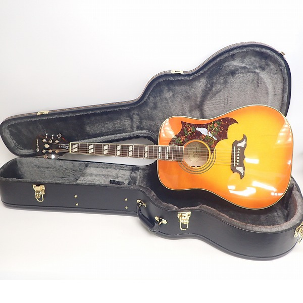 実際に弊社で買取させて頂いた★Epiphone/エピフォン エレアコ ギター FISHMAN搭載 DOVE PRO/VB ハードケース付