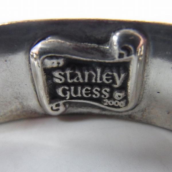 実際に弊社で買取させて頂いたSTANLEY GUESS/スタンリーゲス ダブルIDブレス スパイダー/ウッドインレイの画像 4枚目