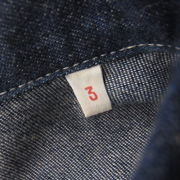 実際に弊社で買取させて頂いたBLUE BLUE/ブルーブルー ペイント加工 デニムジャケット/3の画像 3枚目