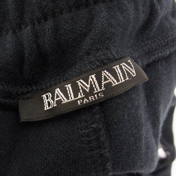 実際に弊社で買取させて頂いた【JPタグ有】BALMAIN/バルマン バイカー リブスウェットパンツ W6HJ511D323/Mの画像 2枚目