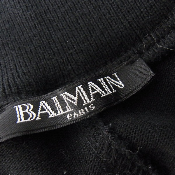 実際に弊社で買取させて頂いた【JPタグ有】BALMAIN/バルマン 16AW バイカー リブスウェットパンツ W6HJ584D323/Lの画像 2枚目