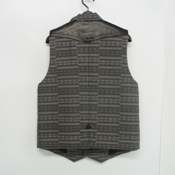 実際に弊社で買取させて頂いたFACTOTUM/ファクトタム クロス柄/レザー切替 ベスト/48の画像 1枚目