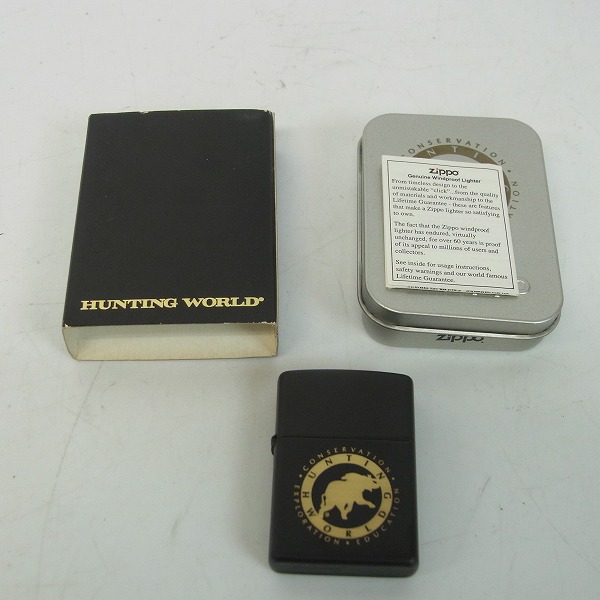 実際に弊社で買取させて頂いたZIPPO/ジッポー HUNTING WORLD/ハンティングワールド マット加工/2000年製の画像 4枚目