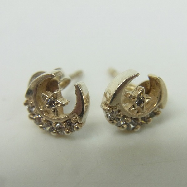 実際に弊社で買取させて頂いたLoree Rodkin/ローリーロドキン ハーフムーンインスターピアス 両耳 