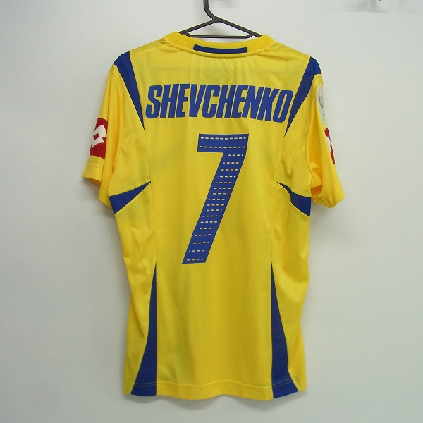 実際に弊社で買取させて頂いた【未使用】lotto/ロット ウクライナ代表 06-07 シェフチェンコ＃7 ホーム 半袖/Mの画像 1枚目
