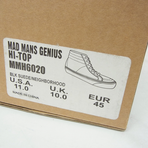 実際に弊社で買取させて頂いたMAD FOOT × NEIGHBORHOOD/マッドフッド×ネイバーフッド HI-TOP MMH6020/US11の画像 9枚目