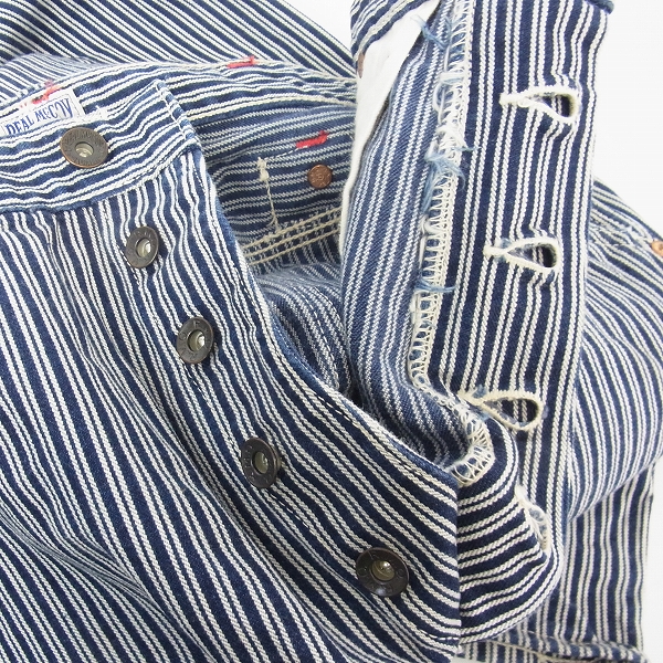 REAL McCOY'S リアルマッコイズ ヒッコリーパンツ ブラック/ホワイト