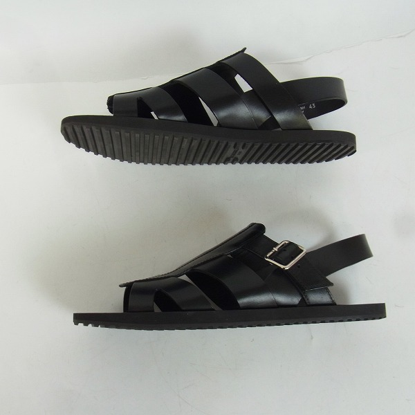 実際に弊社で買取させて頂いたGIVENCHY/ジバンシィ レザー サンダル ブラック 2017SS BM08360848/43の画像 3枚目