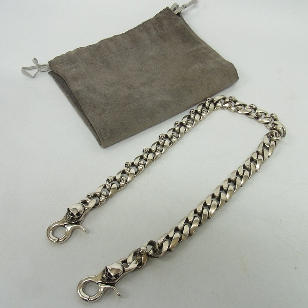 実際に弊社で買取させて頂いたSTANLEY GUESS/スタンリーゲス 2クリップ ファンシースカルリンク ウォレットチェーンの画像 3枚目