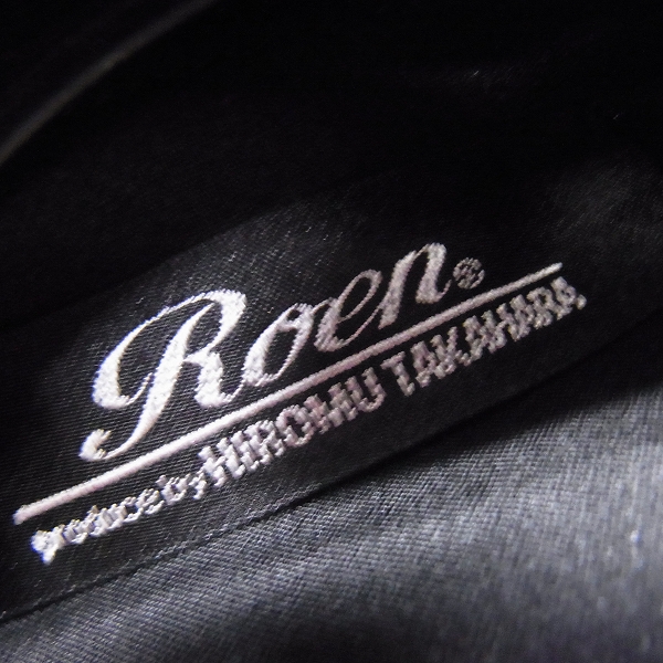 実際に弊社で買取させて頂いたRoen/ロエン RIBBON SHIRTS/リボンシャツ 変形シャツ スカルモチーフボタン/44の画像 2枚目