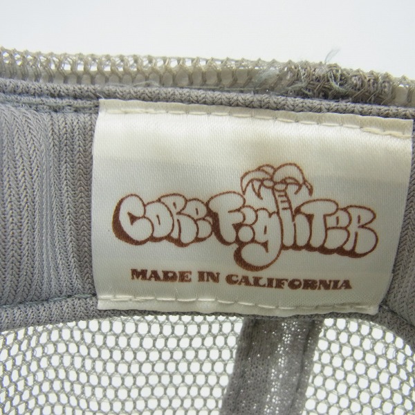 実際に弊社で買取させて頂いたCOREFIGHTER/コアファイター ロゴプリント メッシュキャップ/帽子 グレーの画像 5枚目