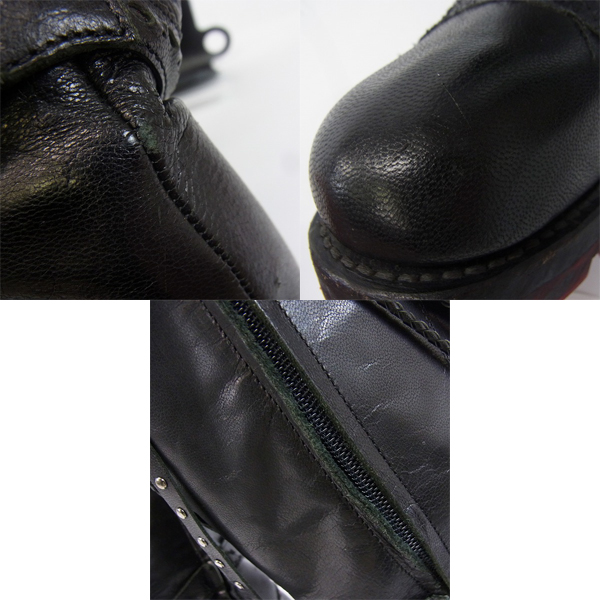 実際に弊社で買取させて頂いたHIROMU TAKAHARA/ヒロムタカハラ フリンジロングブーツ ブラック/41の画像 6枚目