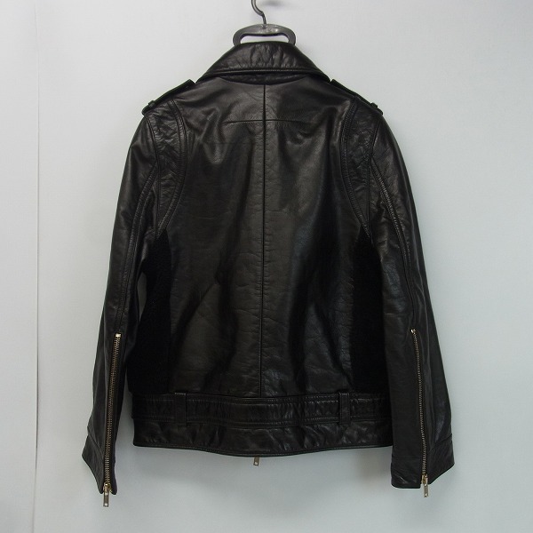 実際に弊社で買取させて頂いたGIVENCHY/ジバンシー 切替 レザー ライダースジャケット 38の画像 1枚目