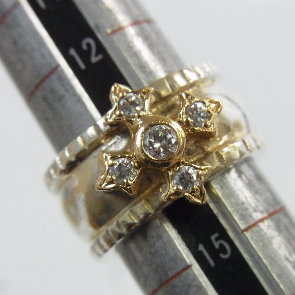 実際に弊社で買取させて頂いたLoree Rodkin/ローリーロドキン WIDE RIDGED BAND W/ラージファンシークロス 18K リング 13.5号の画像 6枚目