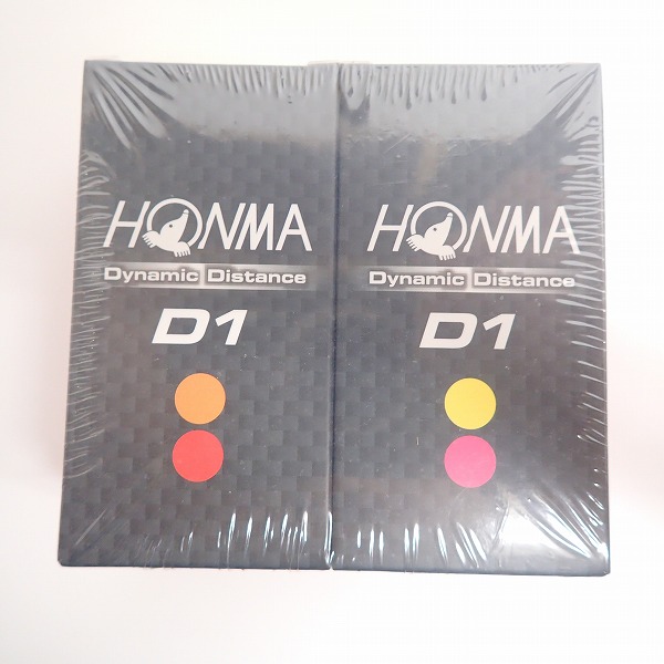 実際に弊社で買取させて頂いた【未使用】HONMA/本間ゴルフ ゴルフボール D1 2ダース レッド/オレンジ/イエロー/ピンクの画像 1枚目