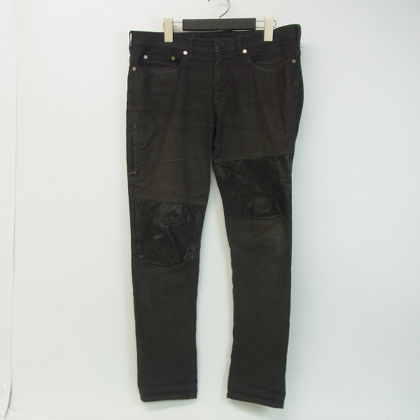 実際に弊社で買取させて頂いたNEIL BARRETT/ニールバレット レザー切り替え デニムパンツ/32