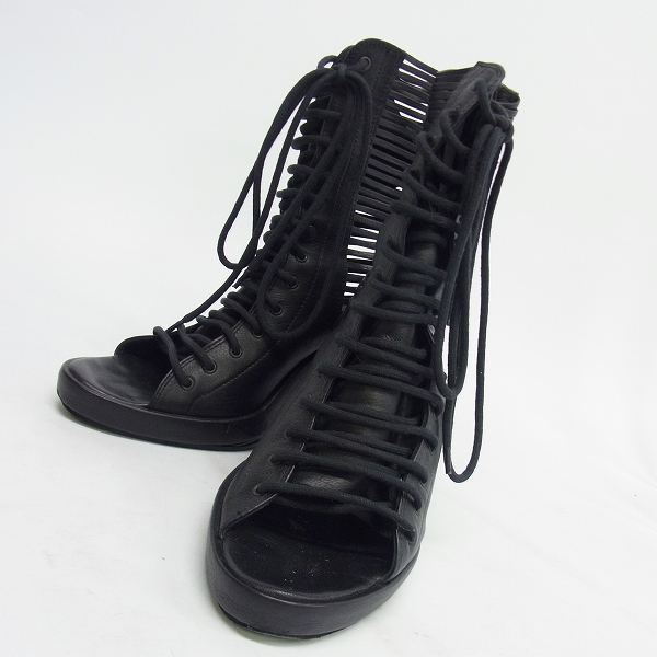 実際に弊社で買取させて頂いたANN DEMEULEMEESTER/アンドゥムルメステール グラディエーター ウェッジ パンプス 37