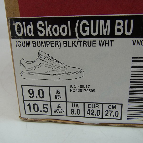 実際に弊社で買取させて頂いた【未使用】VANS×EDIFICE/バンズ×エディフェス 限定 OLD SKOOL GUM BUMPER/オールドスクール/27.0の画像 7枚目