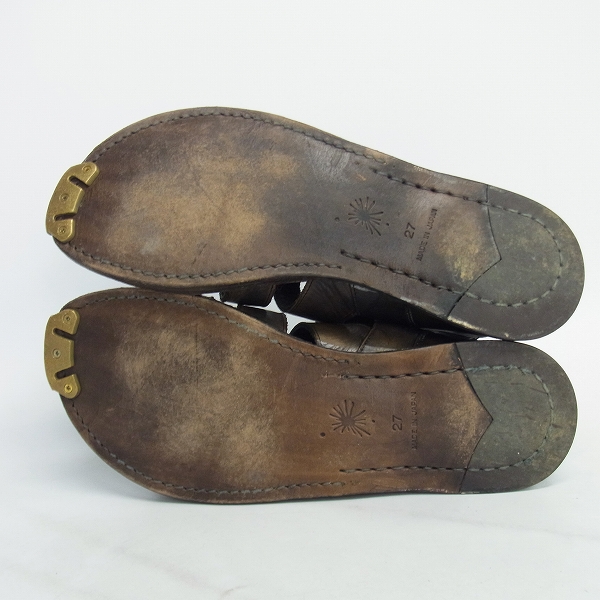 実際に弊社で買取させて頂いたMIHARAYASUHIRO/ミハラヤスヒロ　グラディエーターサンダル/サイドジップ/27の画像 2枚目