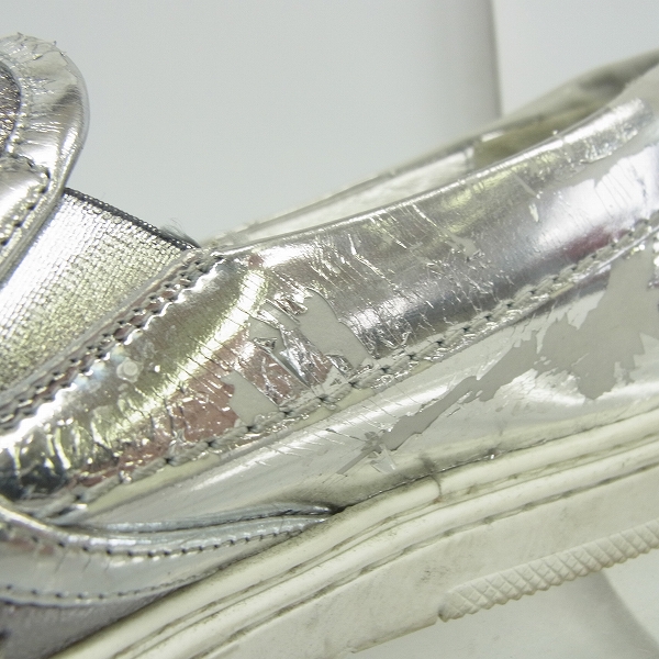 実際に弊社で買取させて頂いたJIMMY CHOO/ジミーチュウ スタースタッズ メタリックレザー スリッポン/スニーカー 41の画像 8枚目