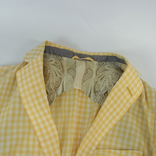 実際に弊社で買取させて頂いたetro/エトロ 2B チェック柄 ジャケット/46の画像 5枚目