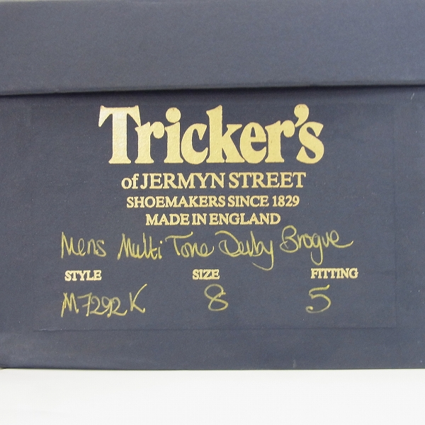 実際に弊社で買取させて頂いたTricker's/トリッカーズ バートン ウィングチップシューズ M7292/8の画像 7枚目