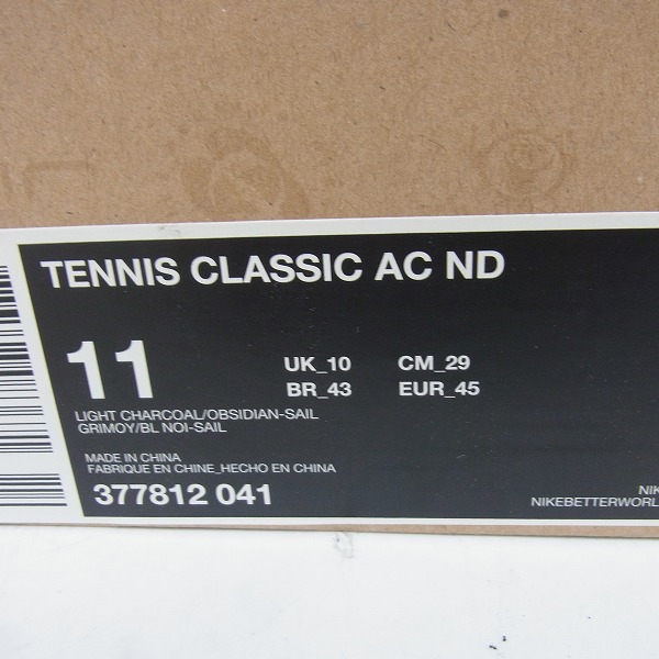 実際に弊社で買取させて頂いたNIKE × uniform experiment/ナイキ TENNIS CLASSIC/テニスクラシック ACMD 377812-041/29の画像 8枚目