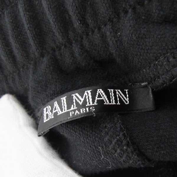 実際に弊社で買取させて頂いた【JPタグ有】BALMAIN/バルマン バイカー リブスウェットパンツ W6HJ511D323/Mの画像 2枚目