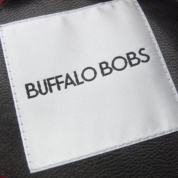 実際に弊社で買取させて頂いたBUFFALO BOBS/バッファローボブス ゴートベジタブルレザーシングルライダースジャケット MFP5409 Size：4の画像 2枚目