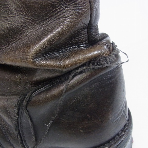 実際に弊社で買取させて頂いたHIROMU TAKAHARA/ヒロムタカハラ レースアップレイヤードレザーブーツ/41の画像 7枚目