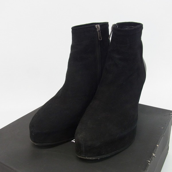 実際に弊社で買取させて頂いたANN DEMEULEMEESTER/アンドゥムルメステール 切替 ウェッジ ブーツ 38