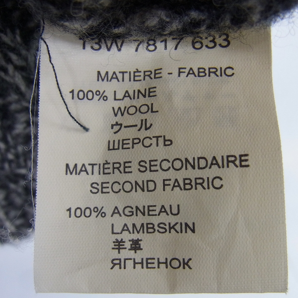 実際に弊社で買取させて頂いたGIVENCHY/ジバンシィ  グラフィックプリント レザー切替 アーガイル柄 ニット 13W 7817 633/Mの画像 3枚目