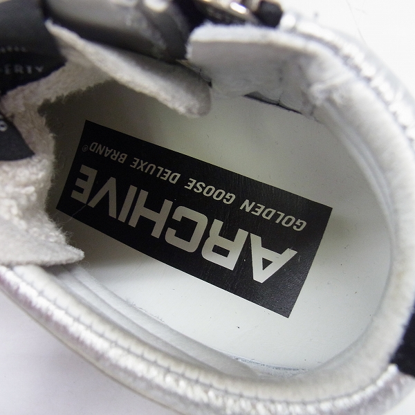 実際に弊社で買取させて頂いたGOLDEN GOOSE/ゴールデングース  GGDB-SLIDE /スライド USED加工 サイドジップ スニーカー GARWS595/37の画像 4枚目