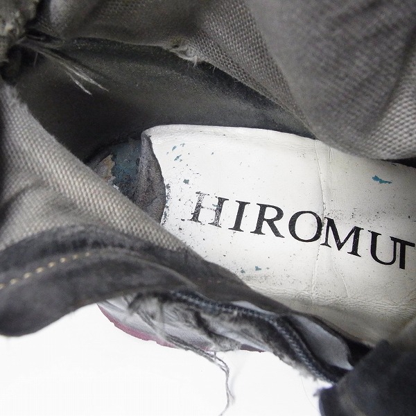 実際に弊社で買取させて頂いたHIROMU TAKAHARA/ヒロムタカハラ レースアップレイヤードレザーブーツ/41の画像 4枚目