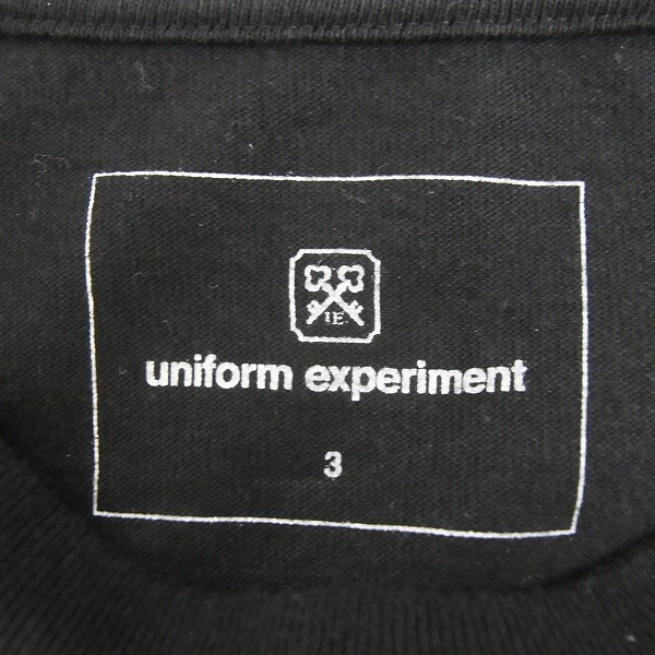 実際に弊社で買取させて頂いたunfiorm experiment/ユニフォームエクスペリメント ロゴ入りロンT UE-180070/3の画像 2枚目