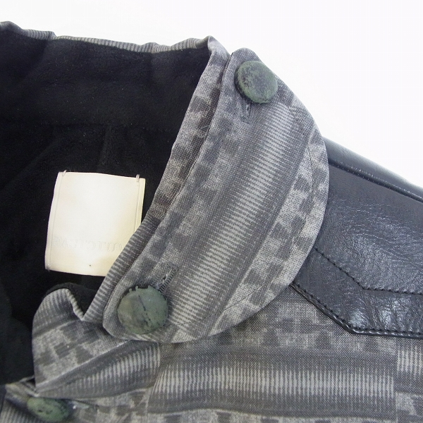 実際に弊社で買取させて頂いたFACTOTUM/ファクトタム クロス柄/レザー切替 ベスト/48の画像 7枚目