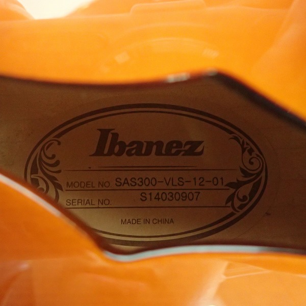 実際に弊社で買取させて頂いた★Ibanez/アイバニーズ フルアコースティックギター/フルアコ SAS300-VSL-12-01 ハードケース付きの画像 5枚目